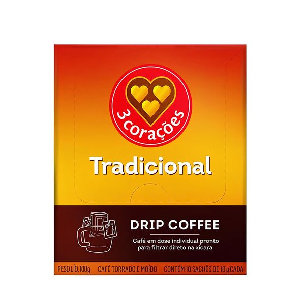 Café 3 Corações Drip Tradicional - 100g