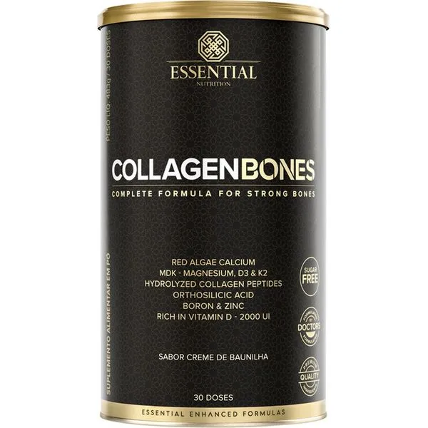 Collagen Bones Essential Nutrition Sabor Creme de Baunilha 483g