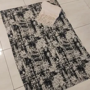 Manta Tapete Rústica Carrara Pt1 Preta 140x95cm MRCAR095140PT1 - Bordartes