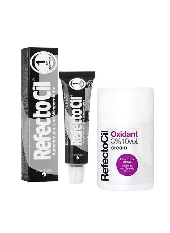 Kit Refectocil 1 Tinta + 1 Oxidante Creme N°1 Preto