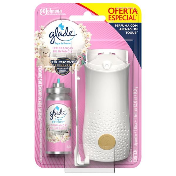 Odorizador de Ambiente Glade Toque de Frescor + Refil Lembrança de Infância 12ml