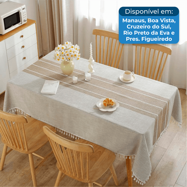 Toalha de Mesa Jiale Retangular 55x70 Marrom A-BI
