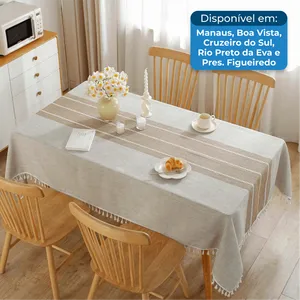 Toalha de Mesa Jiale Retangular 55x70 Marrom A-BI