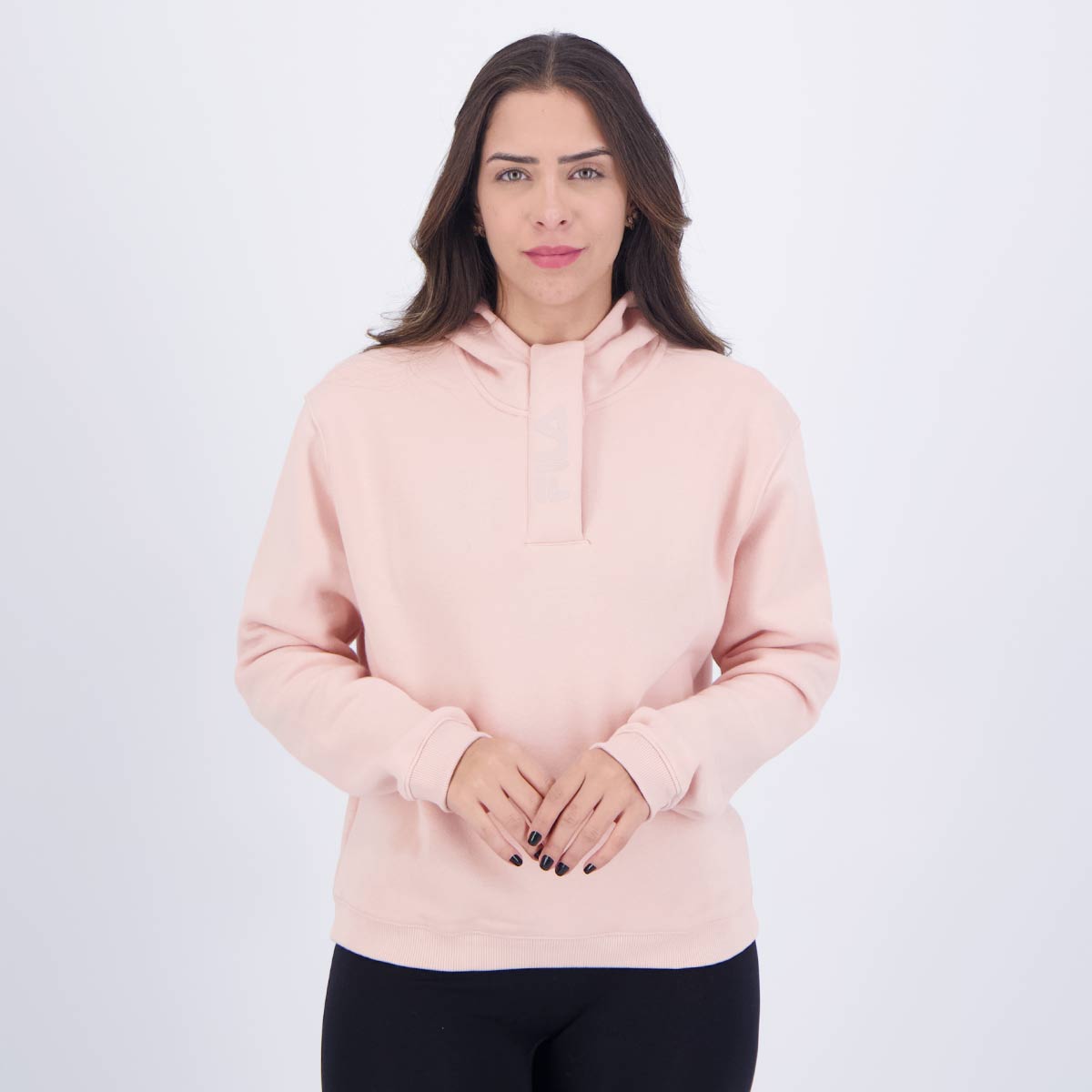 Moletom Fila Essencial Feminino Rosa II