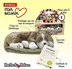 PELUCIA AFETIVA CACHORRO PIT BULL PERFECT PETEZZZ - IMEX