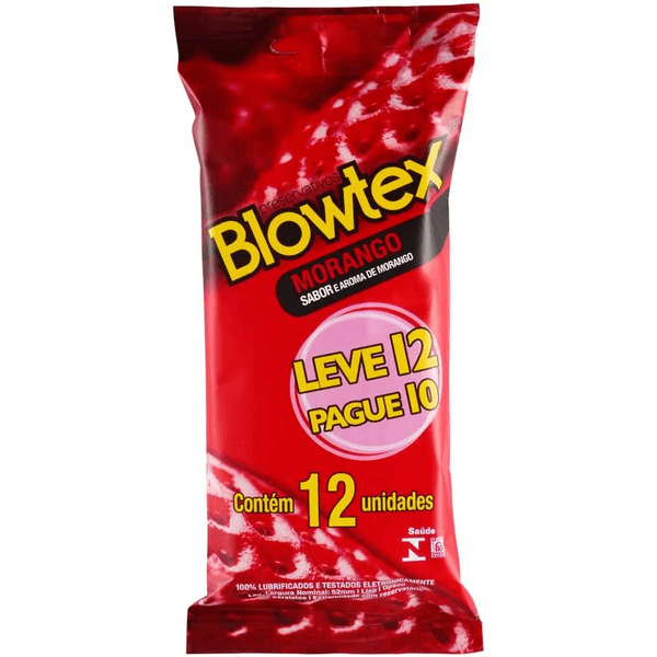 Preservativo Blowtex Aroma Morango Leve 12 Pague 10