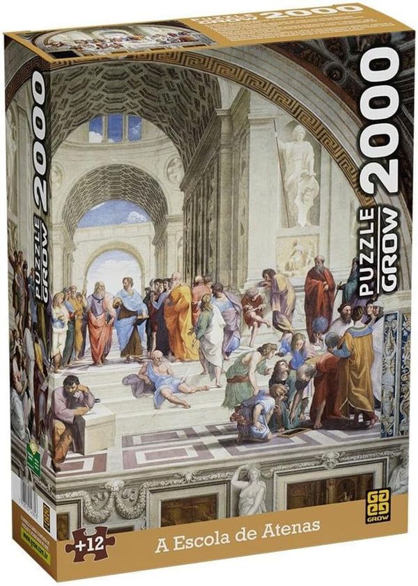 Quebra Cabeça Puzzle 2000 Peças A Escola de Atenas - Grow 4384