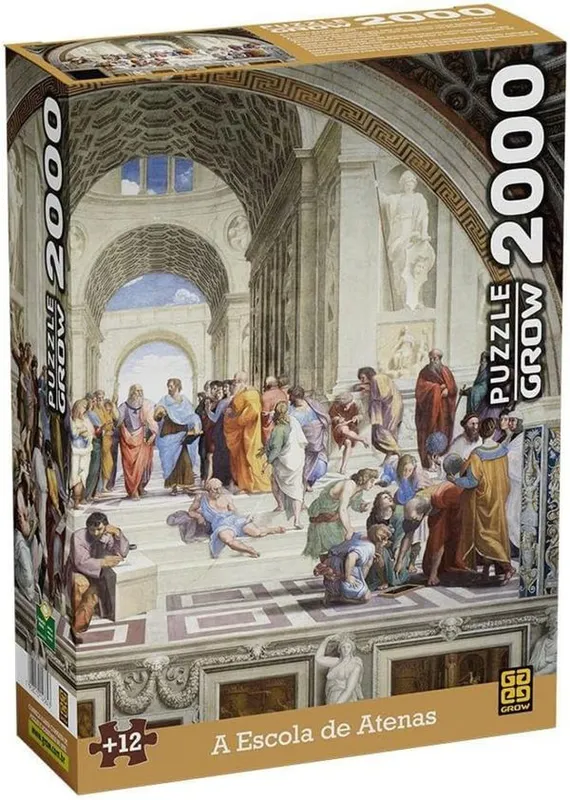 Quebra Cabeça Puzzle 2000 Peças A Escola de Atenas - Grow 4384