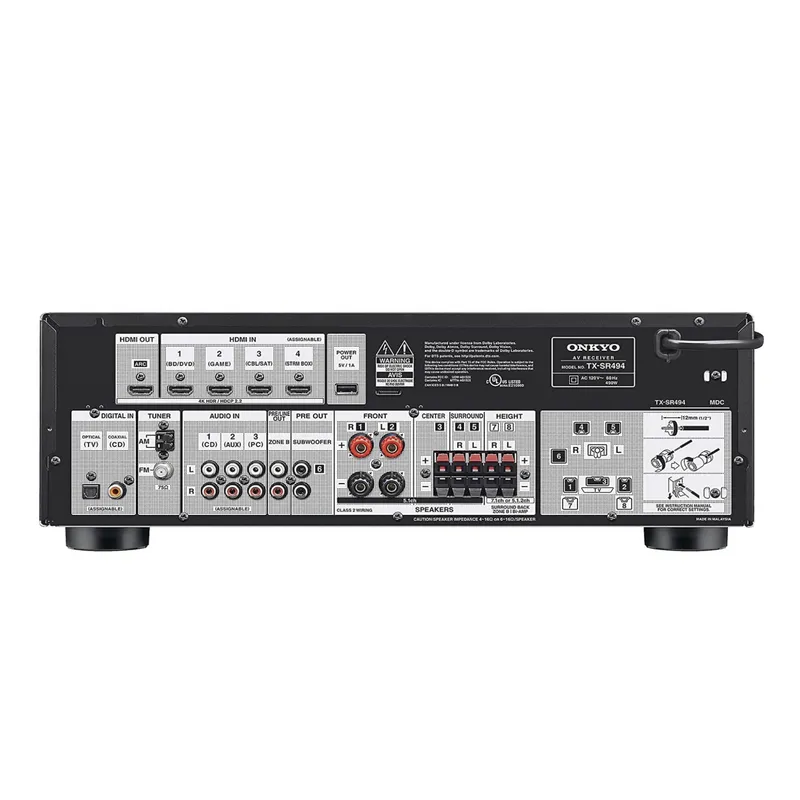 Receiver Onkyo Tx-sr494 Dolby Atmos 7.2CH - 110v