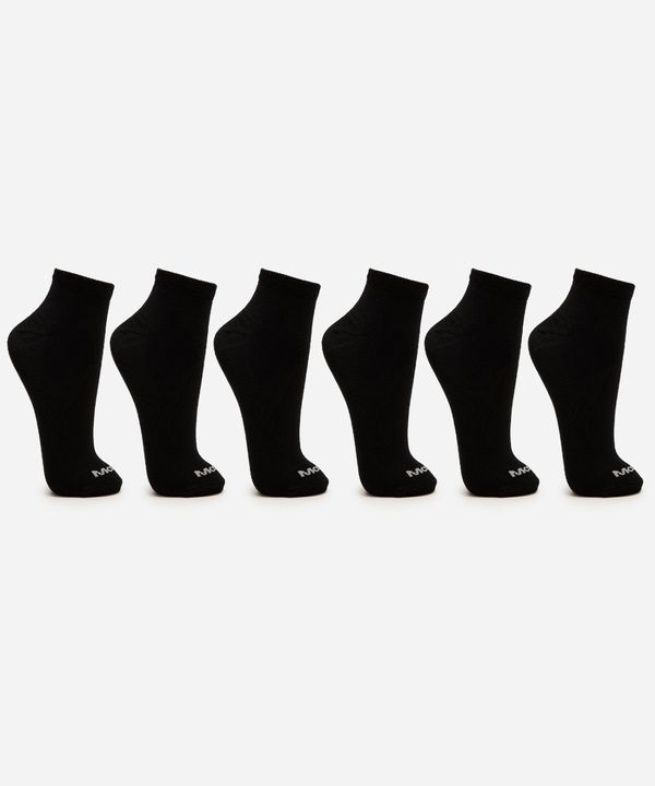 kit de 6 meias cano curto mash preto 39-44