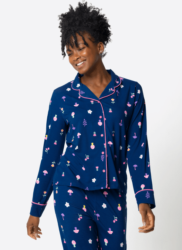 Pijama Manga Longa Viscose Feminino Unicórnio Encantado P