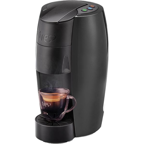 Cafeteira Expresso Cápsula Tres Lov 15BAR Carbono 220V