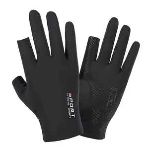 Luvas Gold Sports de Ciclismo Extrreme Halffinger de Seda Ice