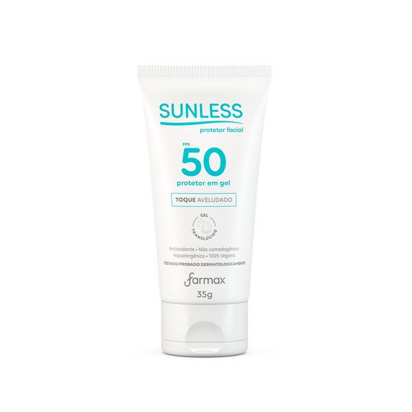 Protetor Solar Facial Sunless Toque Aveludado FPS50 Gel 35g