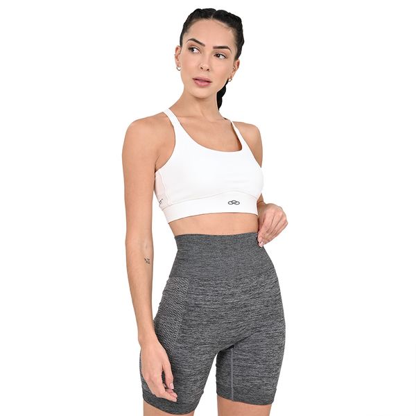 Top Corre Médio Impacto Olympikus Feminino GG Bege