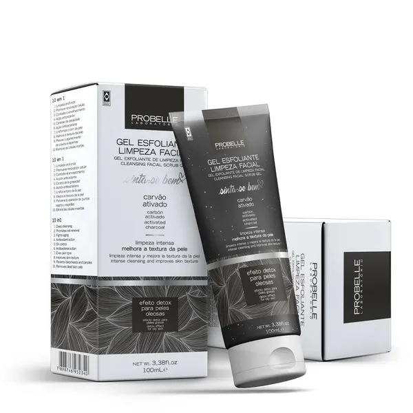 Gel De Limpeza Facial Carvão Ativado Probelle Sinta-Se Bem 160ml