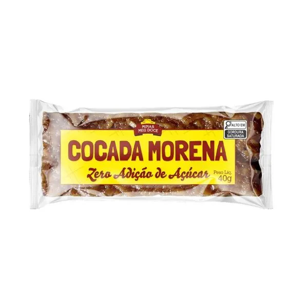 Cocada Morena Minas Meu Doce Zero Açúcar 40g COCADA MORENA MINAS MEU DOCE ZERO ACUCAR