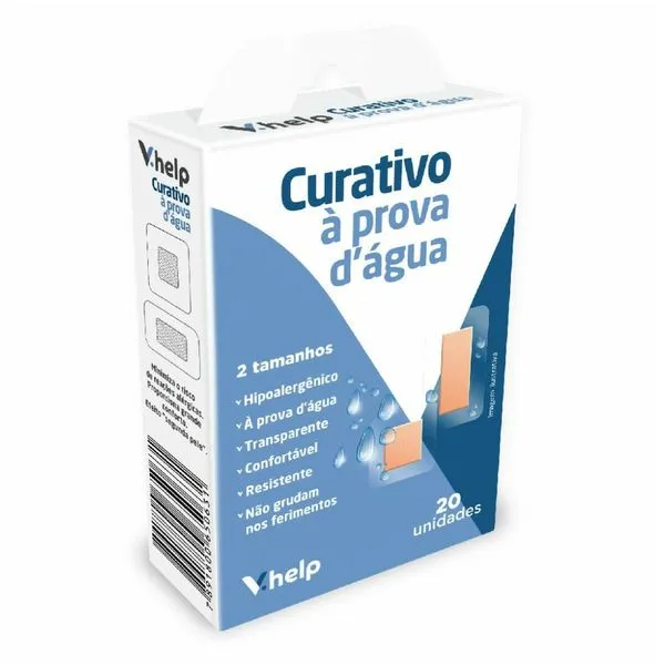 Curativo V.Help Prova Da Água 20 Unidades