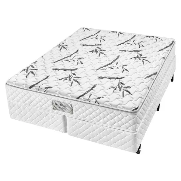 Conjunto Box Queen Molas Ensacadas Americanflex Bio Bambu 158x198x63cm