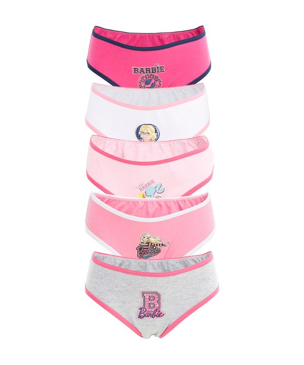 Kit de 5 Calcinhas Barbie Multicor 12