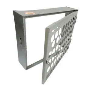 Proteção para Hidrômetro Tela Moeda com Porta Cadeado 60x40cm em Chapa de Aço Brassol Proteção para Hidrômetro Tela Moeda com Porta Cadeado 60x40cm Brassol