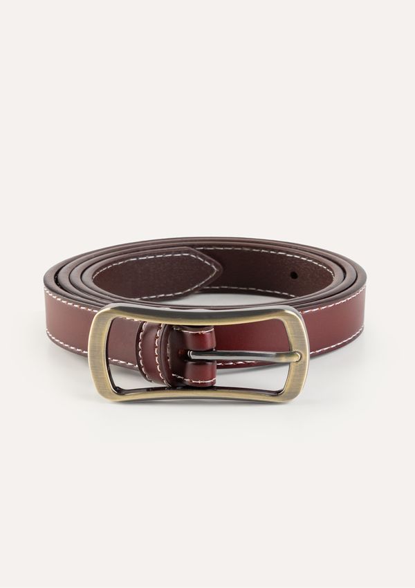 Cinto Feminino Couro Pesponto - Marsala P