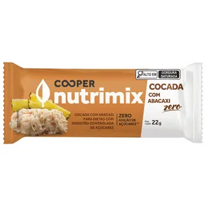 Barra de Cocada com Abacaxi Zero Açúcares Cooper Nutrimix 22g