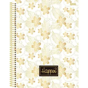 CADERNO 10X1 CP.DURA COLEGIAL HAPPEN GLITTER 160F