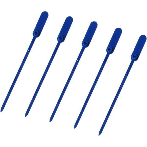Lacre para Malote Espinha de Peixe 16cm Numerado em Polipropileno Azul Tykheplas Lacre para Malote Espinha de Peixe 16cm Polipropileno Azul Tykheplas