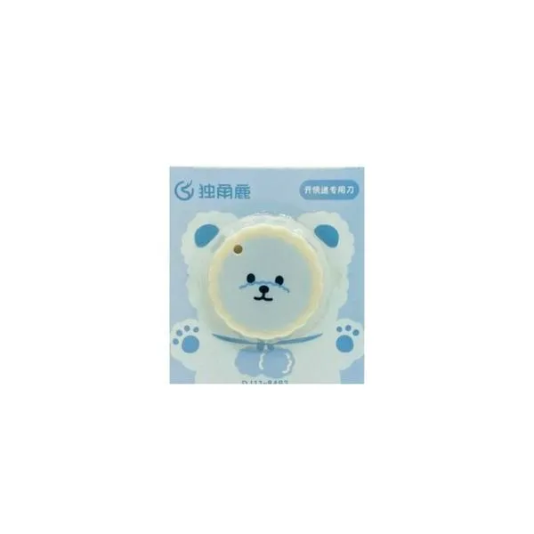 Mini Estilete Ursinhos UNISO Azul com Lâmina Retrátil Compacta e Leve para Cortes em Papel Plástico e Papelão 1 Unidade Mini Estilete Ursinhos UNISO Azul com Lâmina Retrátil Ideal para Artesanato e Abrir Encomendas 1