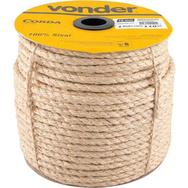 Corda de Sisal Torcida 12 mm - VONDER