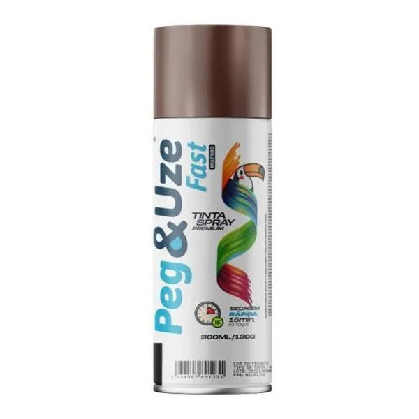 Spray Metálico para Pintura em Plástico Peg & Uze Acabamento Decorativo Rose Gold Chesiquímica Spray Metálico Peg & Uze para Pintura em Plástico Rose Gold Chesiquímica