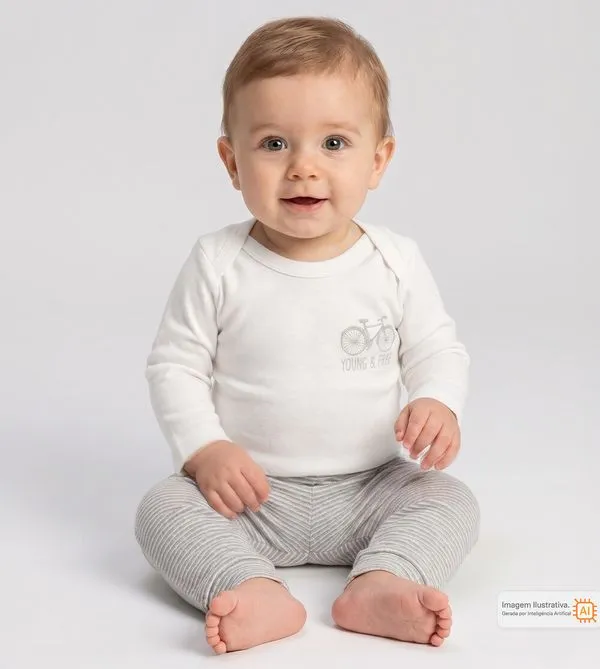 Conjunto Body Jovem e Livre Branco - M