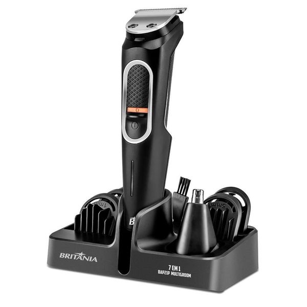 Aparador de Pelos Philco BAP21P Multifuncional 7 em 1 sem Fio Recarregável Preto Bivolt Aparador de Pelos Philco BAP21P Multifuncional 7 em 1 sem Fio Preto Bivolt