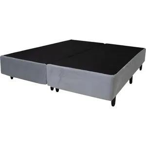 Base Cama Box Americana Queen Universal Cinza 158x198x26cm