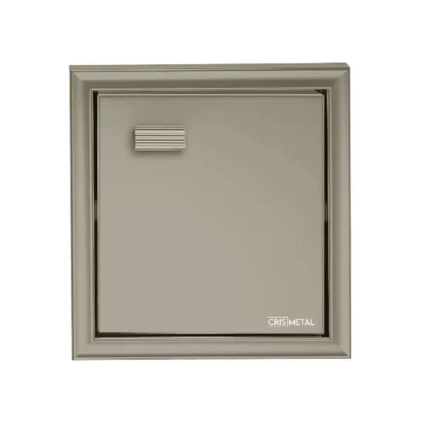 Porta Papel para Embutir 7064 17,5x12,5x16,5cm Inox e Alumínio Champagne Crismetal Porta Papel para Embutir 7064 Inox e Alumínio Champagne Crismetal