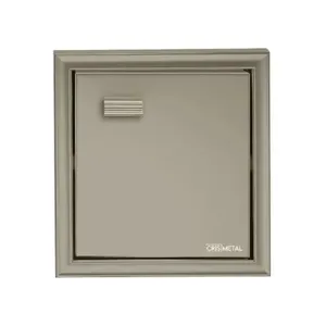Porta Papel para Embutir 7064 17,5x12,5x16,5cm Inox e Alumínio Champagne Crismetal Porta Papel para Embutir 7064 Inox e Alumínio Champagne Crismetal