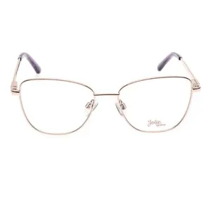 Armação de Óculos de Grau Jolie JO1023 Feminino Gatinho Metal Dourado