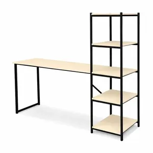 Escrivaninha Mesa Para Estudo E Home Office Tower Klm Store Preto Com Off White