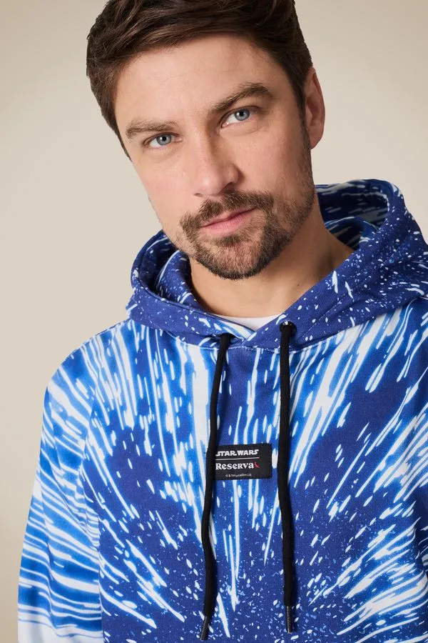 Hoodie De Moletom Velocidade Da Luz Azul Escuro - M