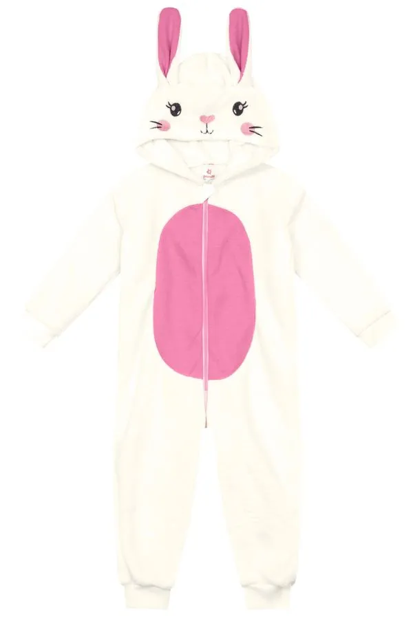 Pijama macacão unissex infantil peluciado Brandili -1