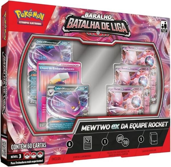 Pókemon Deck Batalha Liga Mewtwo Ex C/ 60 Cartas Copag 35874