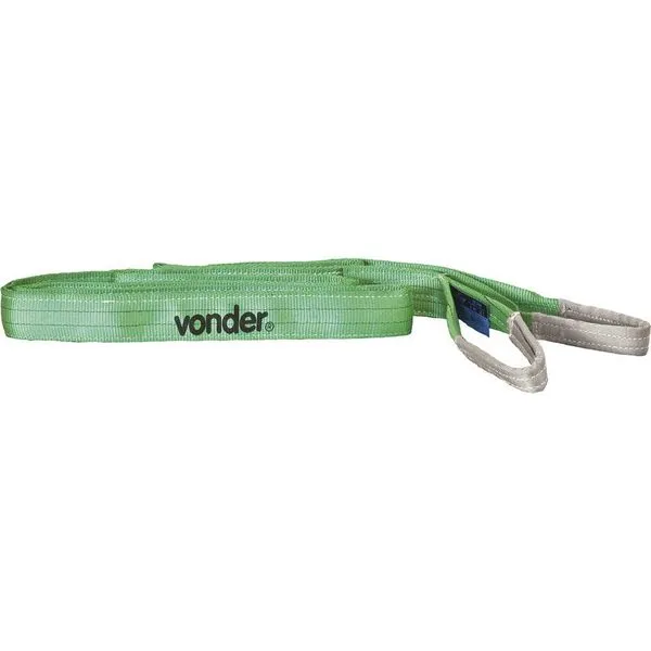 Cinta Poliéster Sling 6,0m 2,0t 7:1 CE 260 Verde - VONDER