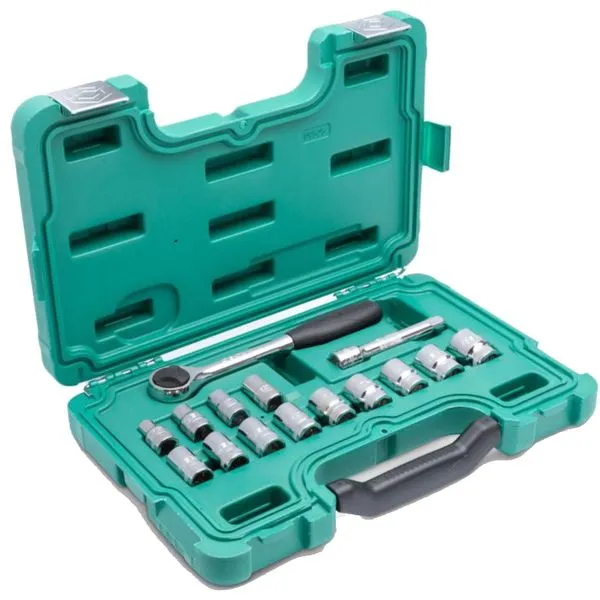 Jogo de Soquetes Sextavado 1/2"" 15 Peças - ST09525SJ - SATA