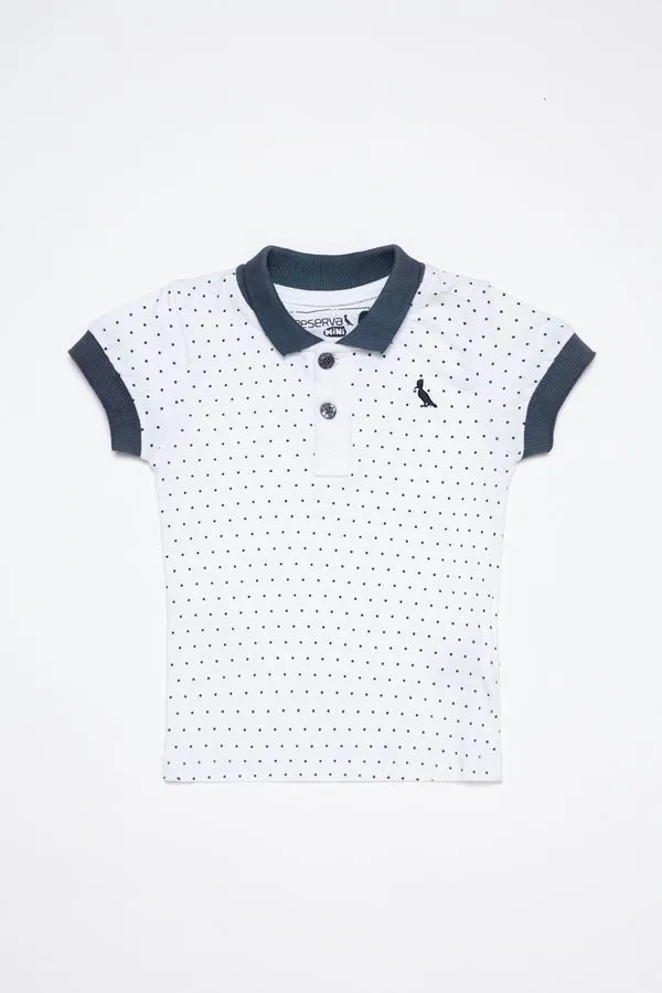 Polo Bb Pontinhos Branco - M
