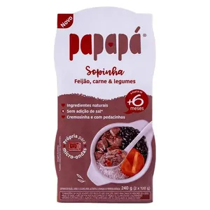 Sopinha Papapá Sabor Feijão, Carne e Legumes 240g