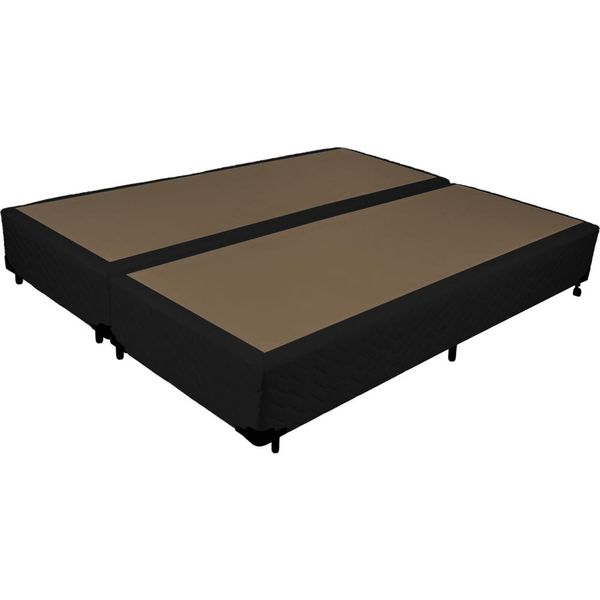 Box Casal Queen Universal Tecido Sarja 158x198cm - Probel Sarja Black