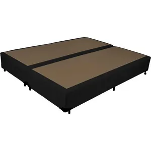 Box Casal Queen Universal Tecido Sarja 158x198cm - Probel Sarja Black