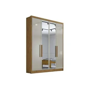 Guarda Roupa Solteiro 4 Portas c/Esp Moderni CumaruFendi 25 N. Horizonte