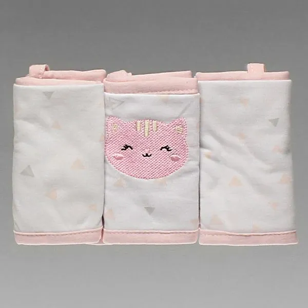 Paninho de Boca com Prendedor com 3 Peças - 5317 Gata Rosa